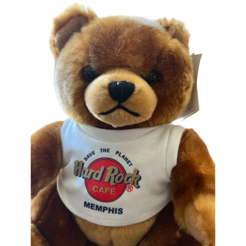 Hard Rock Cafe Memphis Herrington Teddy Bear‎ Plush Save Planet Signature 2005